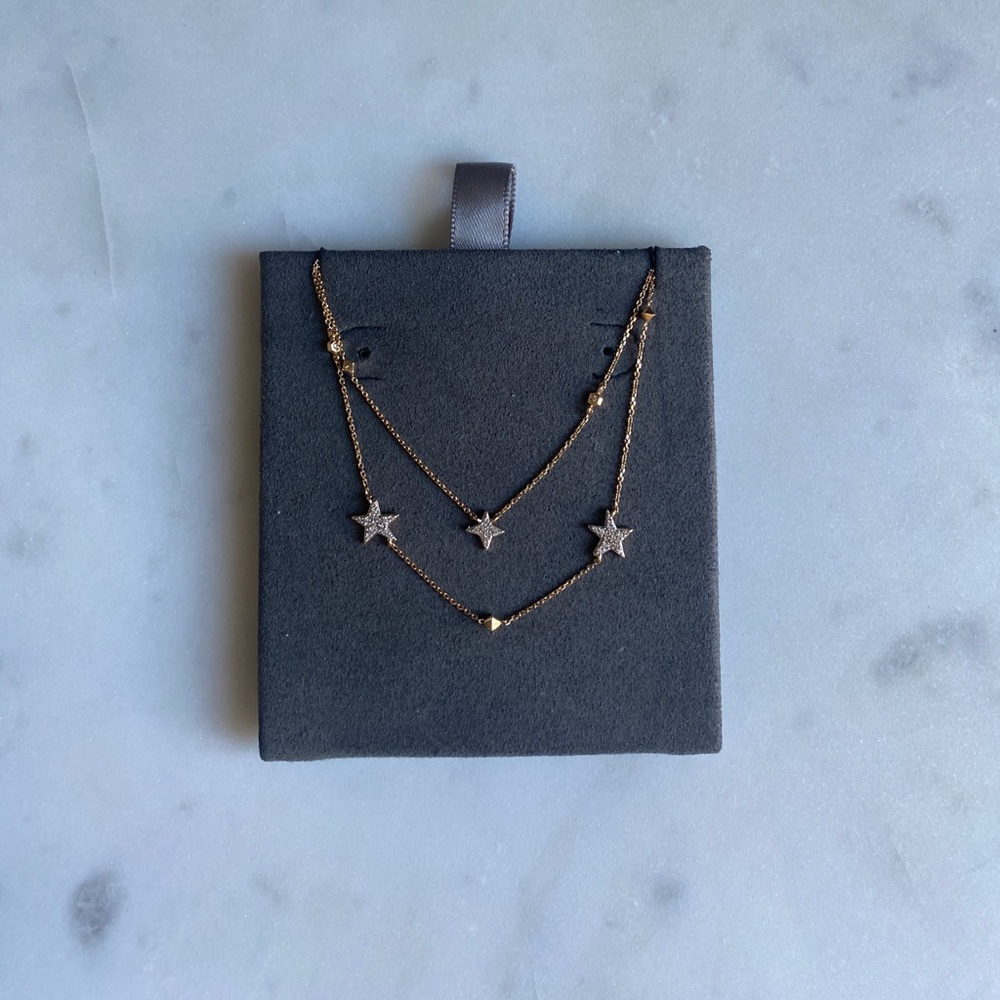 Kendra Scott 14k yellow gold multi strand star cluster